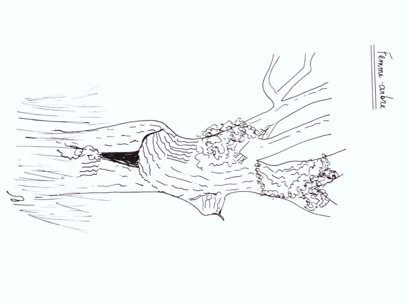 Dessin préparatoire Femme-arbre